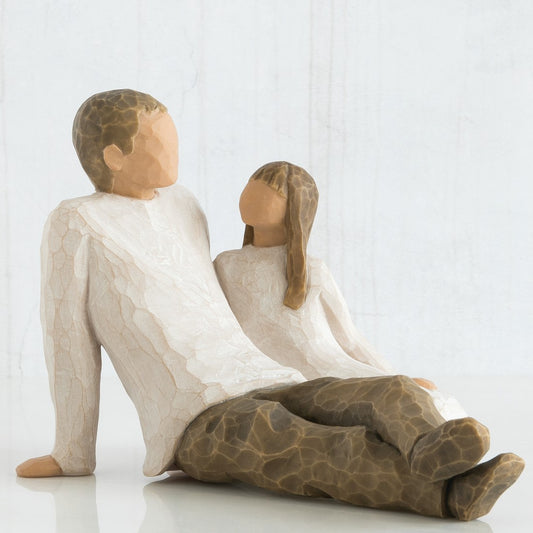 father and daughter art piece willow tree 