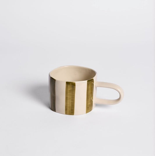 NED Fenton Stripe Mug Olive Stripe