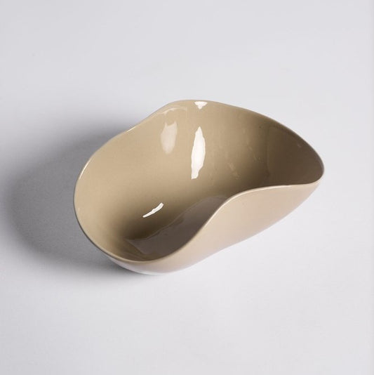 Beige ceramic bowl
