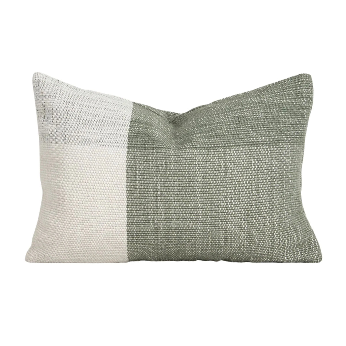 indoor and out door cushion with green and natural colourway 