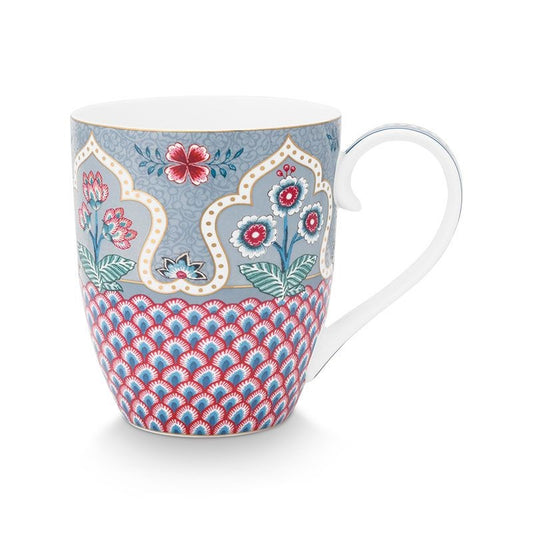 Pip Mug Scallop Flower Festival Lrge LBlue 350ml