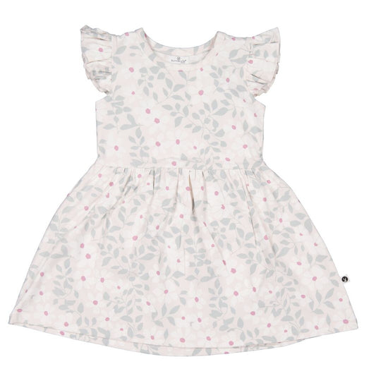 White dress with floral pattern 