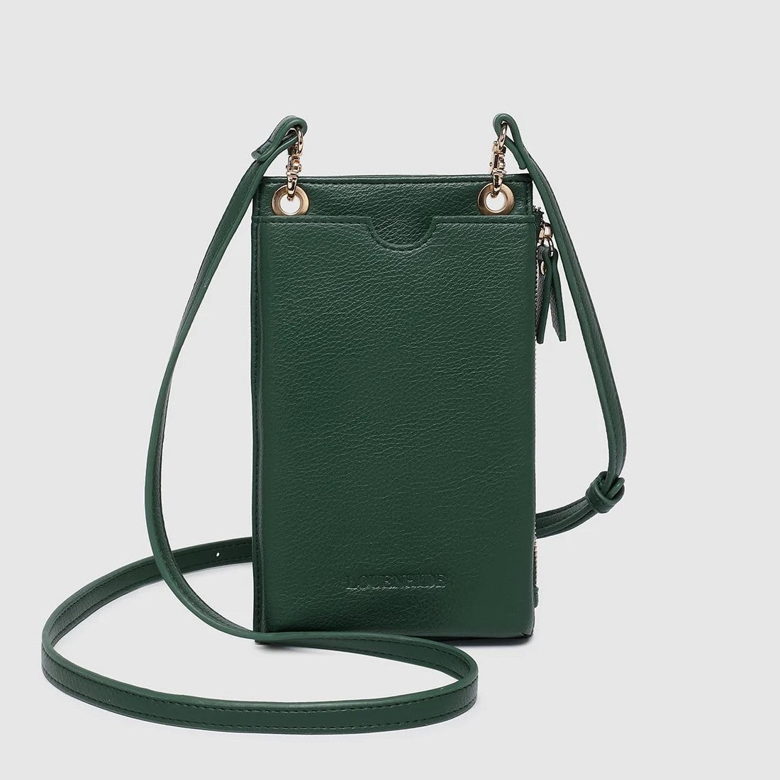 Green leather crossbody bag