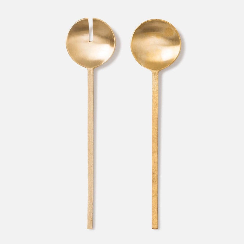 Brass salad servers 