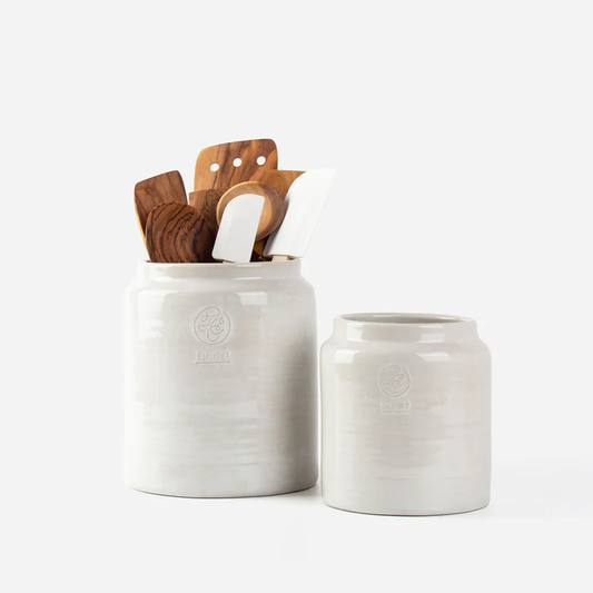 Franco Rustic White Utensil Holder - Large by French Country Collections