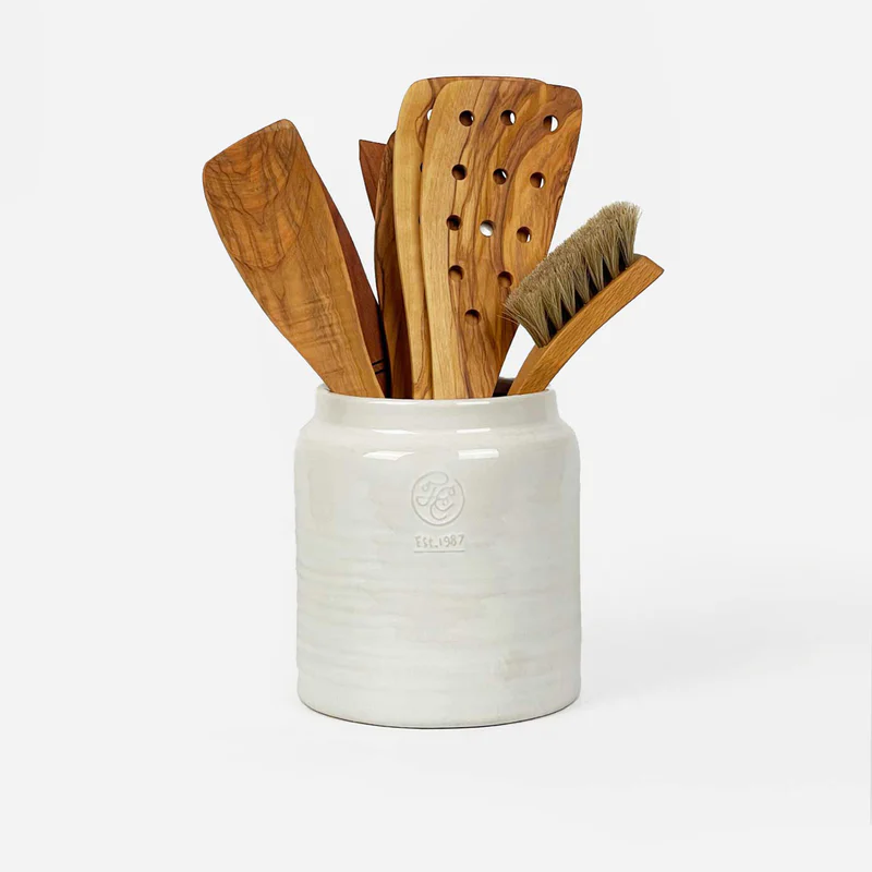 Franco Rustic White Utensil Holder - Large by French Country Collections