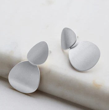 Zafino Frankie Brushed Earrings Silver