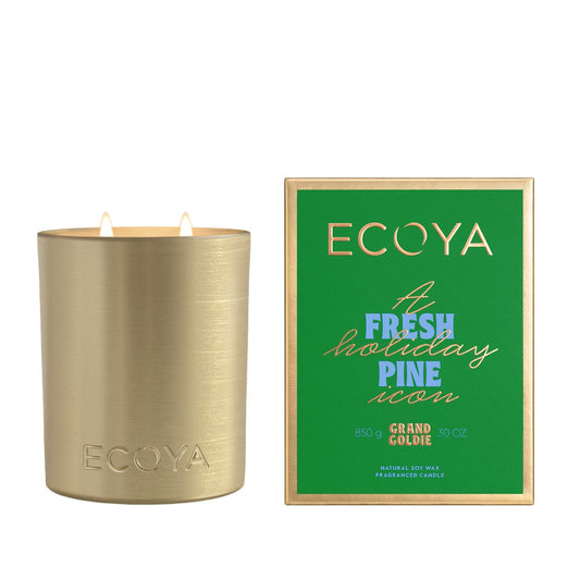 Ecoya Christmas 25 Fresh Pine Goldie Candle