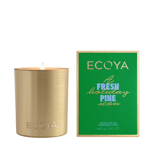 Ecoya Christmas 25 Fresh Pine Mini Goldie Candle