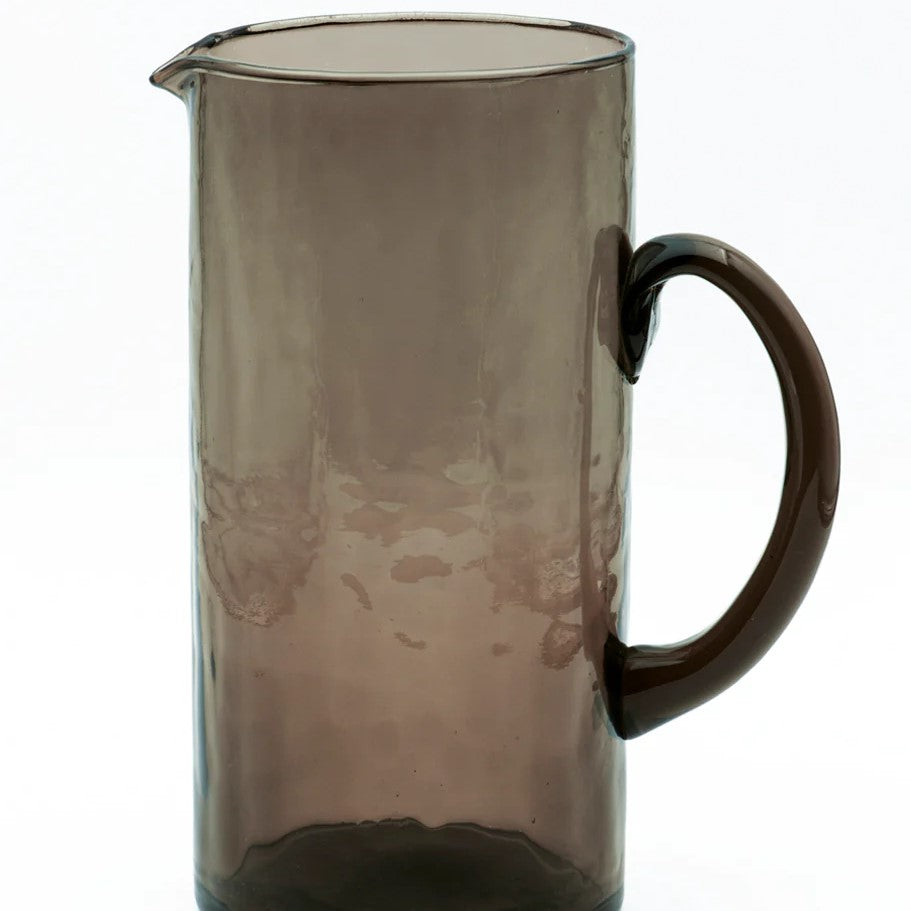 large glass bronze  jug 