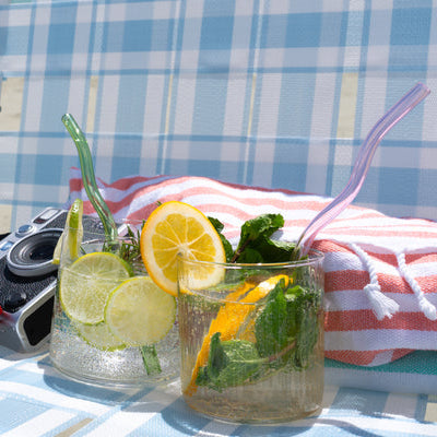 Glass wavey straws 