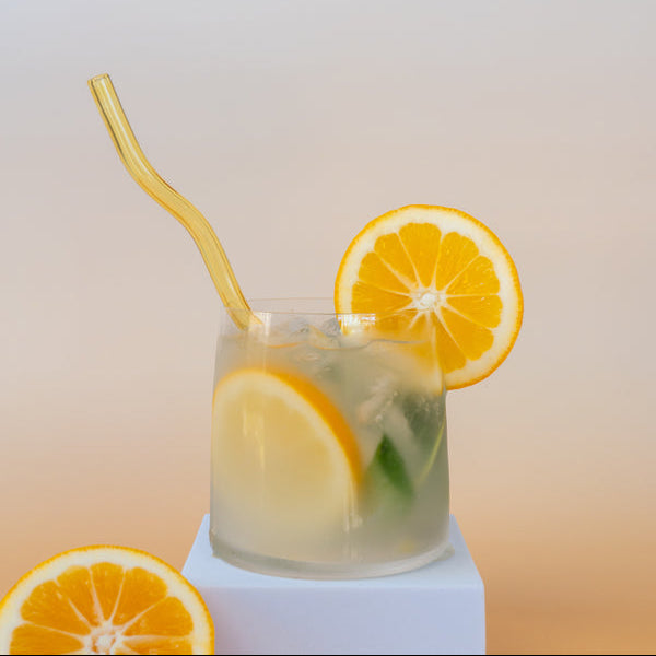 Wavey glass straws 
