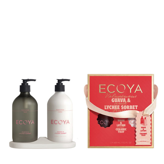 Ecoya Christmas 25 Guava & Lychee Bathroom Gift Set
