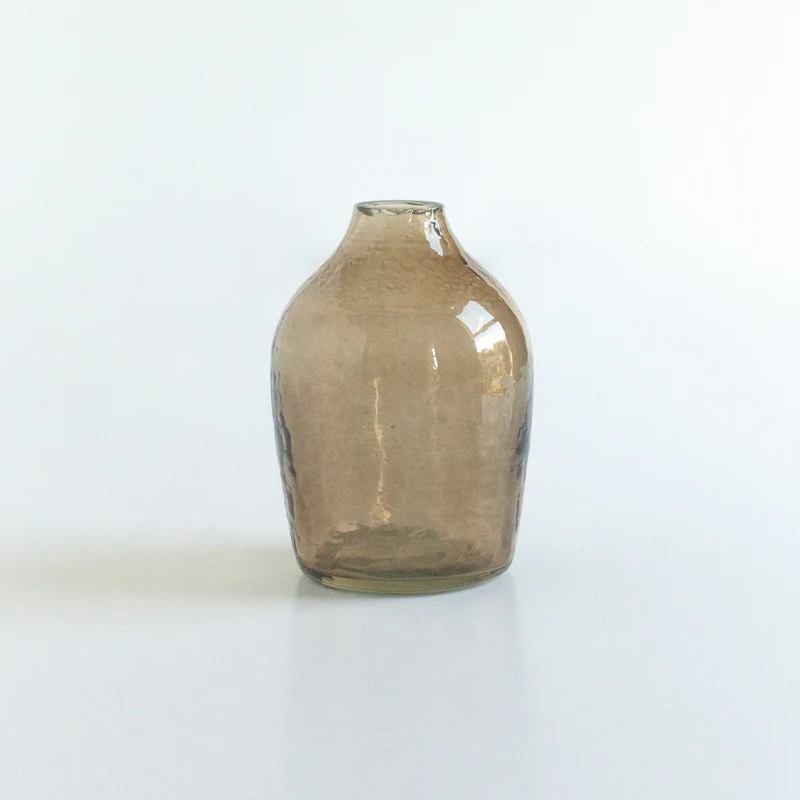 Small smoke glass vase
