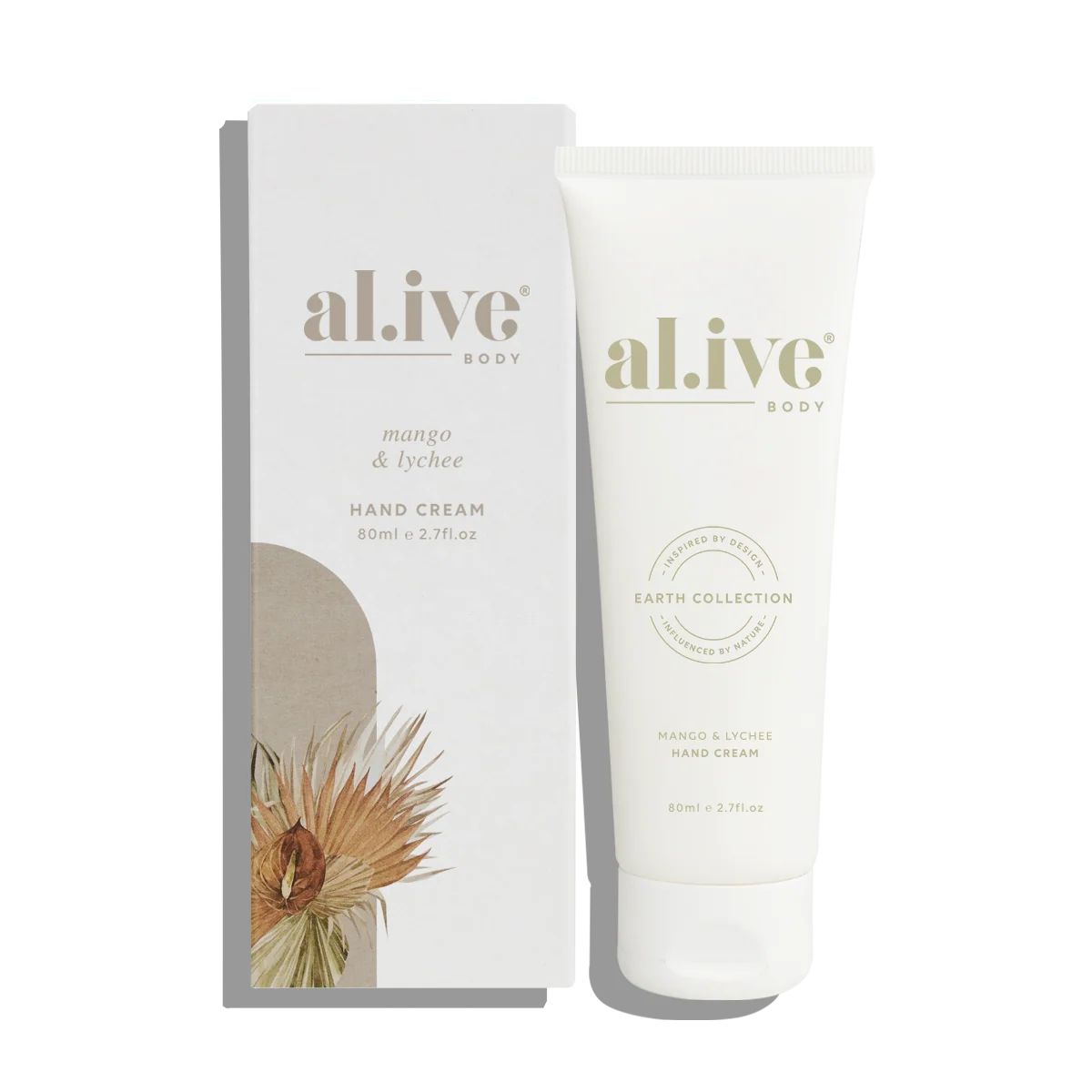 al.ive body hand cream with packaging on a white background