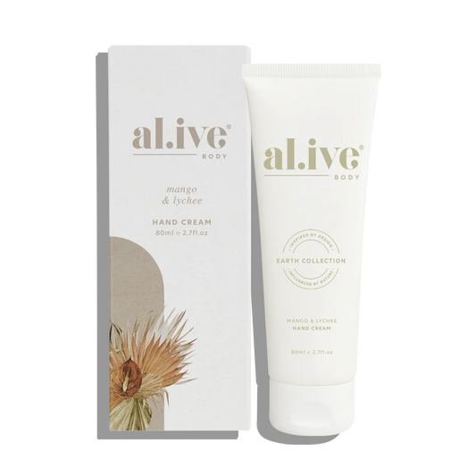 al.ive body hand cream with packaging on a white background