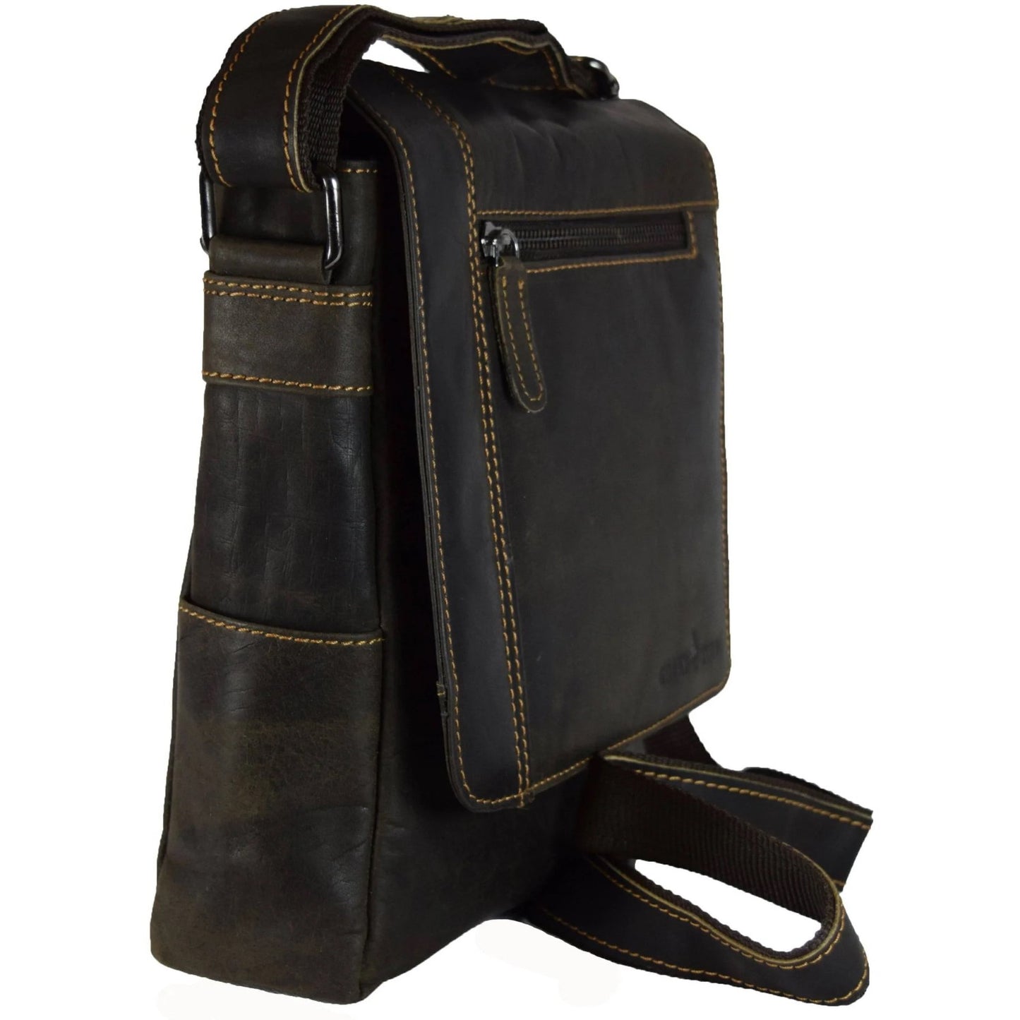 Leather Crossbody Bag Henry - Brown