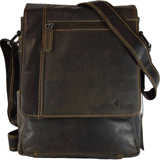 Leather Crossbody Bag Henry - Brown