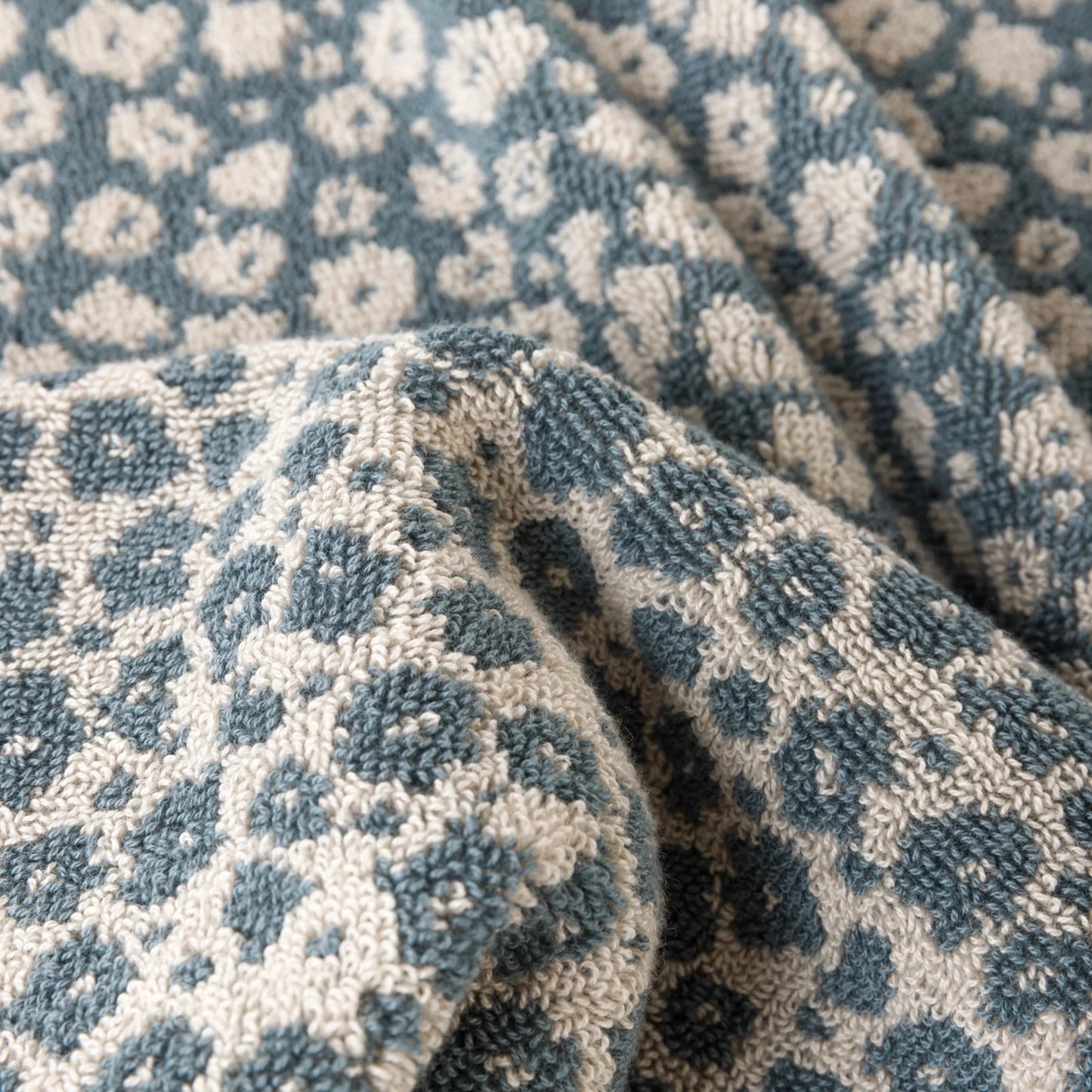 Forget Me Not Cotton Bath Towel Cod/Oat by Citta