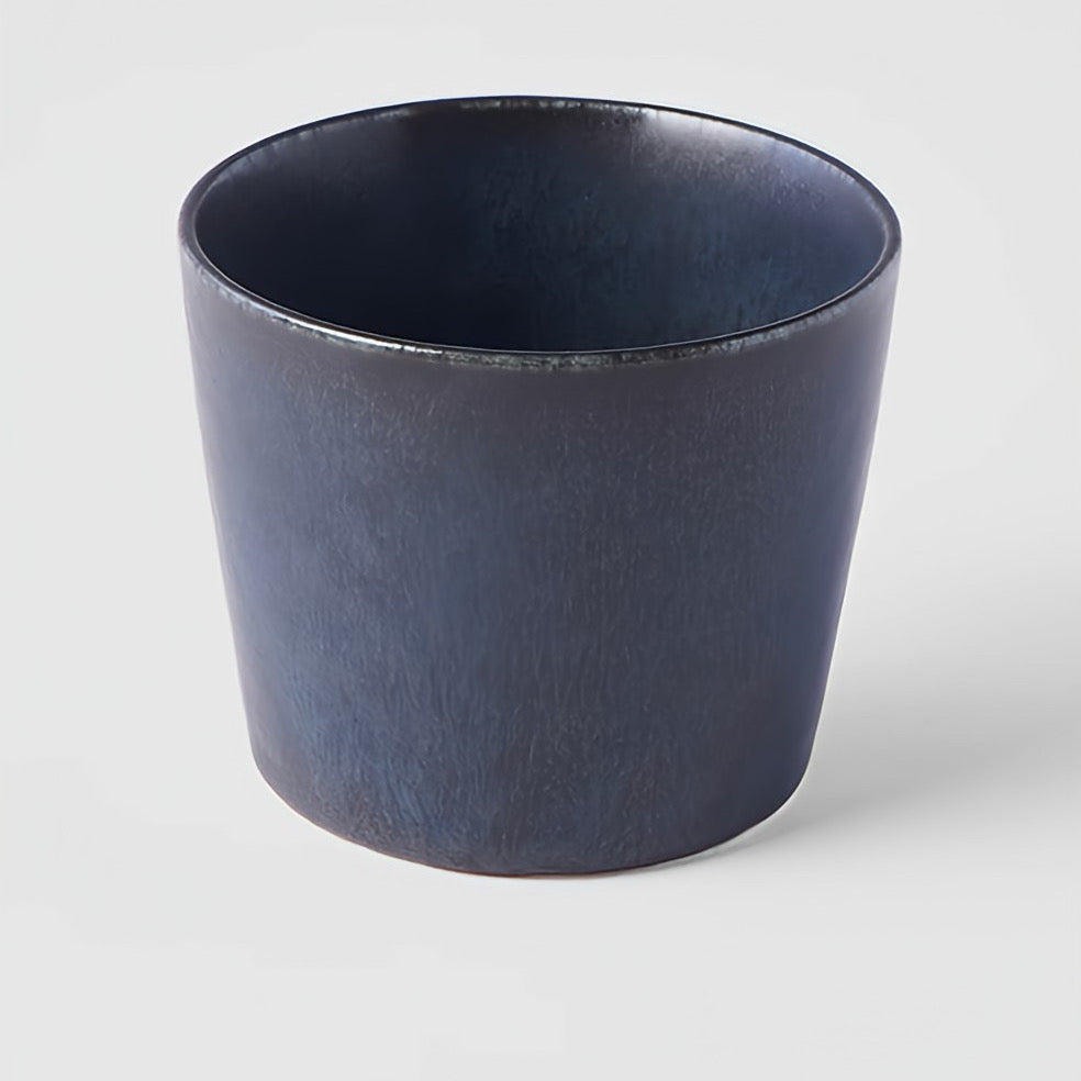 Dark blue ceramic cup