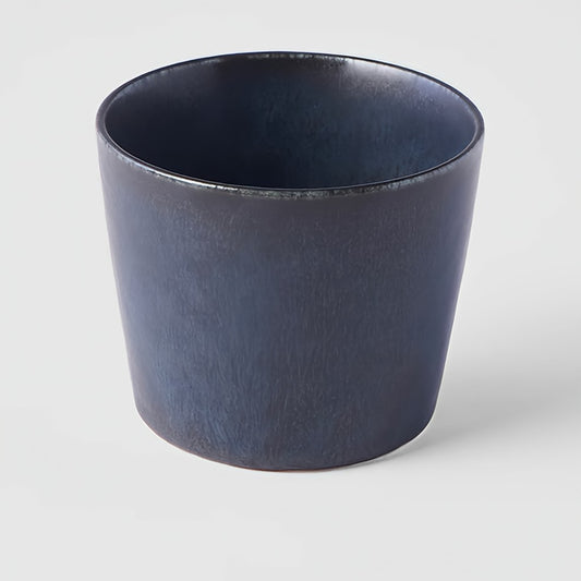 Dark blue ceramic cup