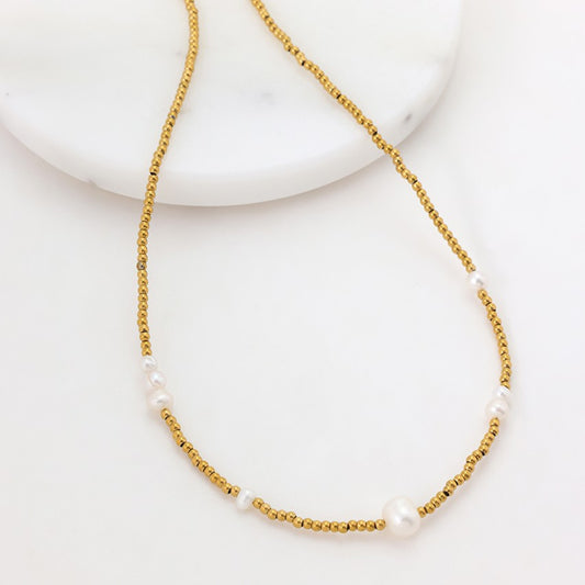 Zafino Jasmin Pearl Necklace Gold