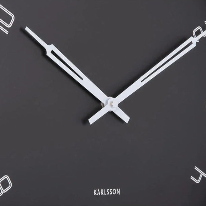 Quiet black wall clock 