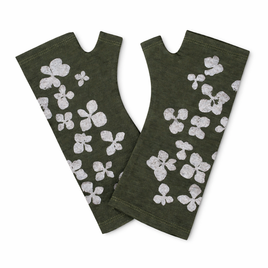 Kate Watt Merino Green Hydrangea Gloves