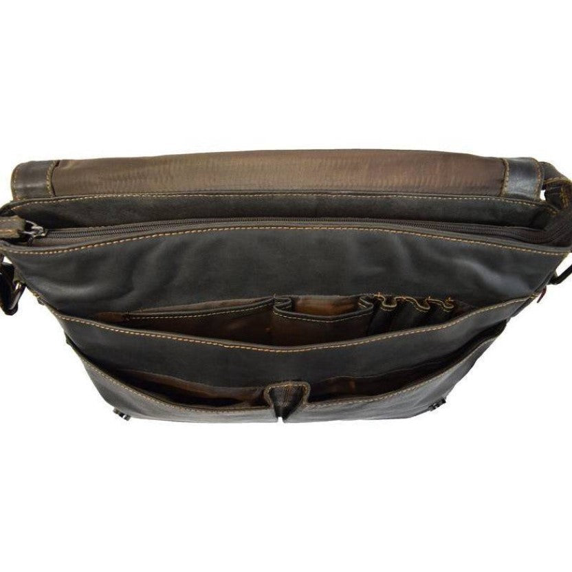 Leather Laptop Bag Gent - Brown