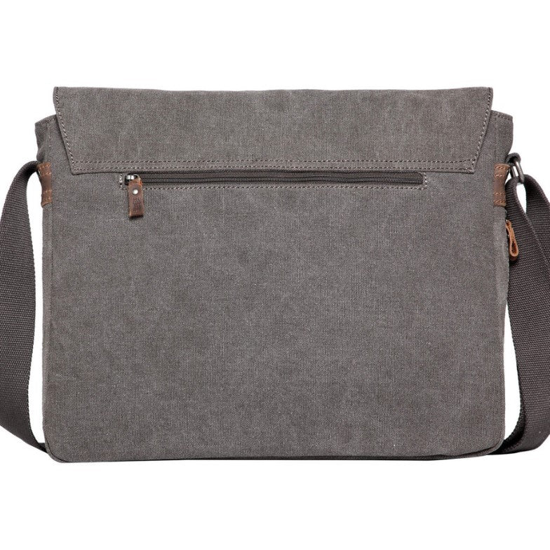 Troop Large Flap Front Messenger Bag Black