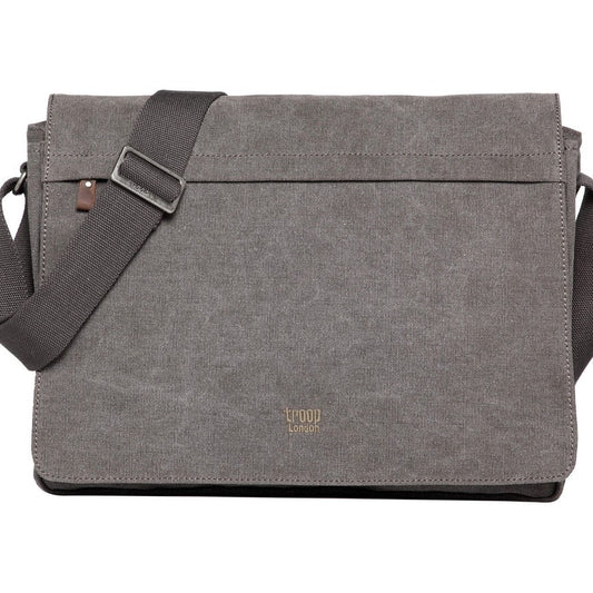 Troop Large Flap Front Messenger Bag Black