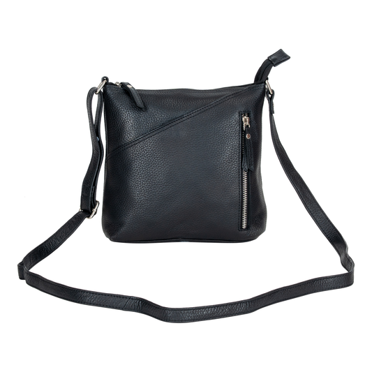 Black leather crossbody bag 