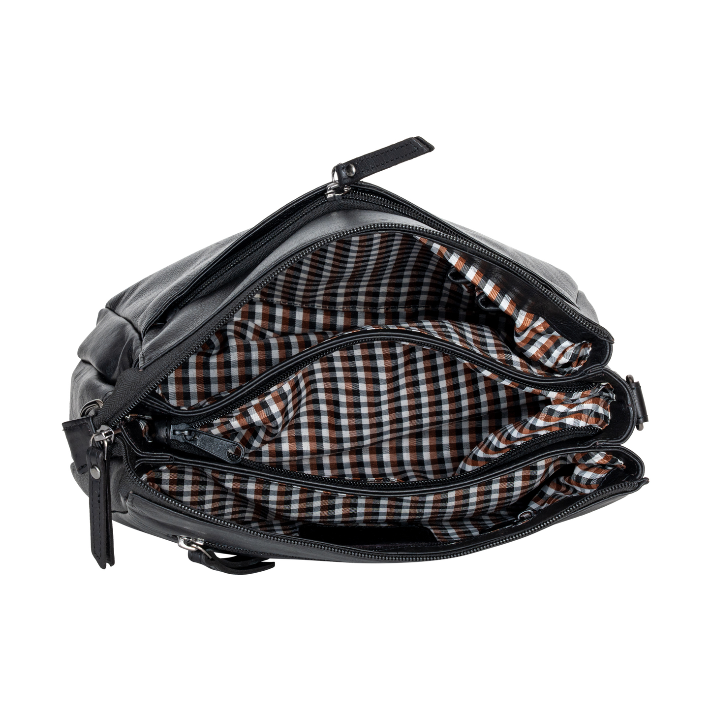 Leather Shoulder Bag June Black