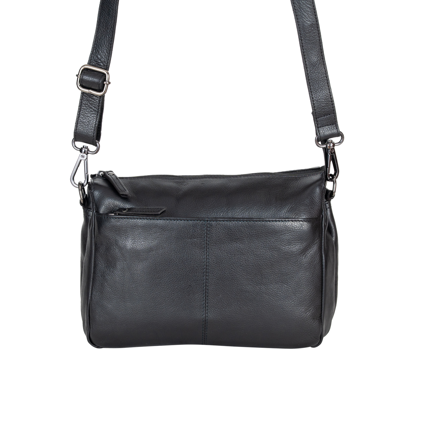 Leather Shoulder Bag June Black