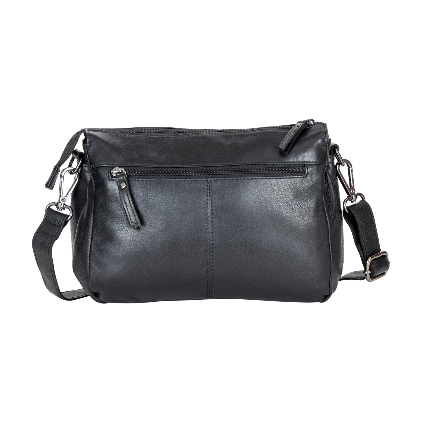 Leather Shoulder Bag June Black
