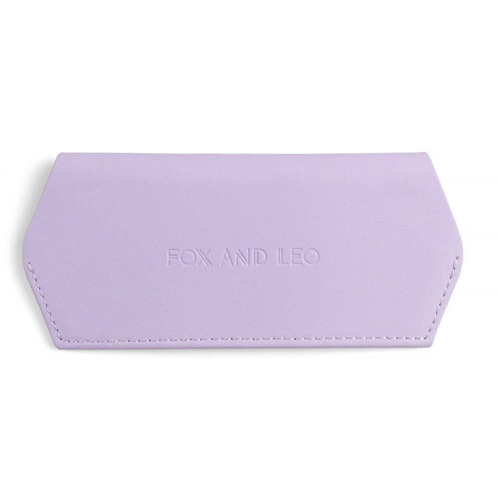 Fox & Leo Leather Glasses Case Lilac
