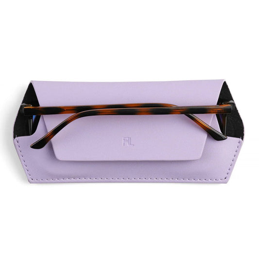Fox & Leo Leather Glasses Case Lilac