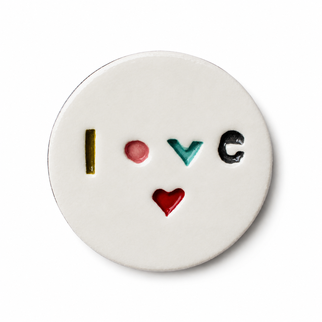 Ceramic Wall Disc LOVE