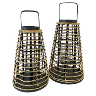 Lucy Lantern LED Black Natural Small