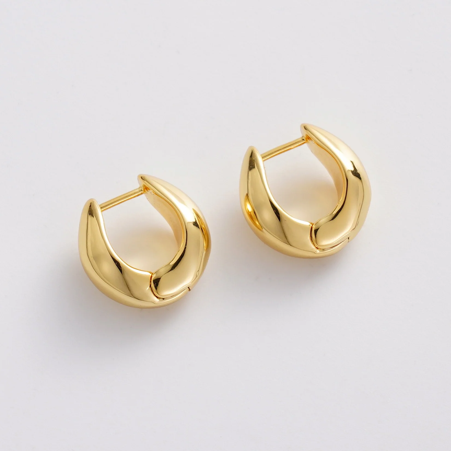 Pair of gold hoop earrings