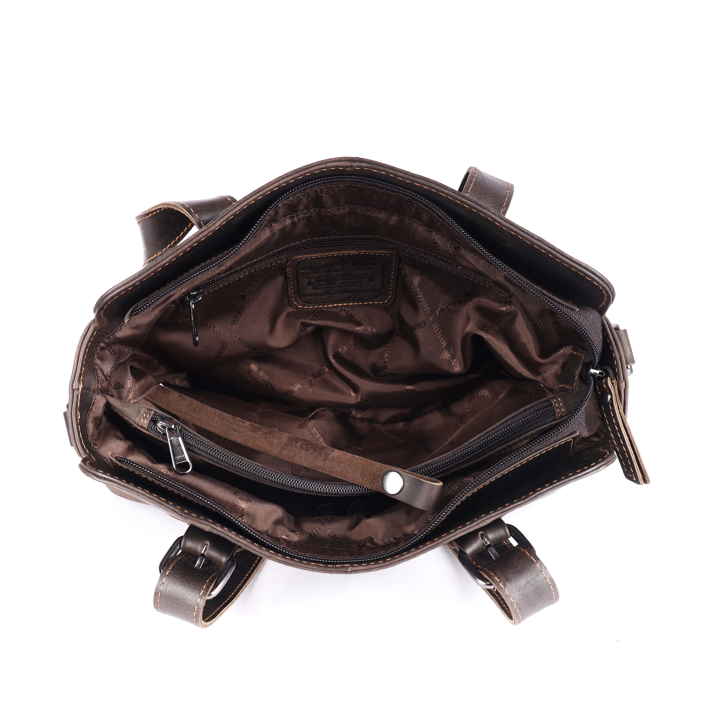 Marlow Leather Tote Bag Dark Brown