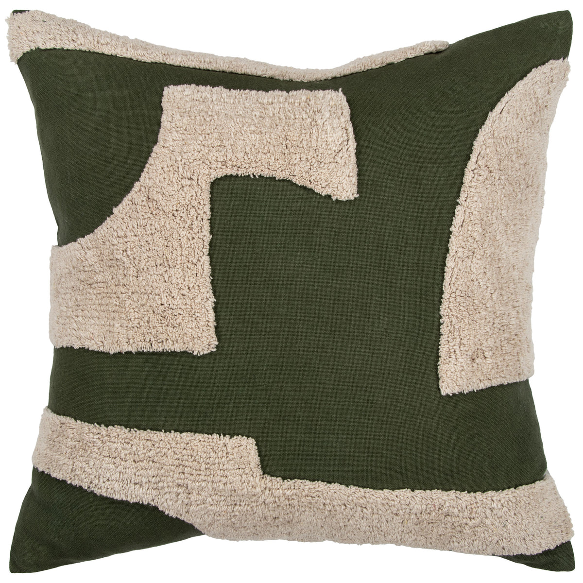 square mezze cushion in sage green 