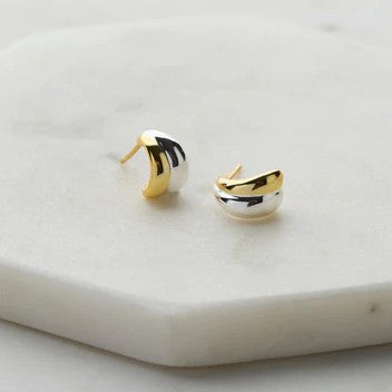 Zafino Mia Huggie Earrings Gold/Silver