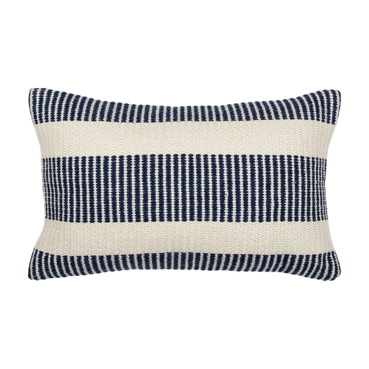 indoor and outdoor cushion in a navy colour way 