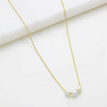 Zafino Mini Pearl Necklace Gold