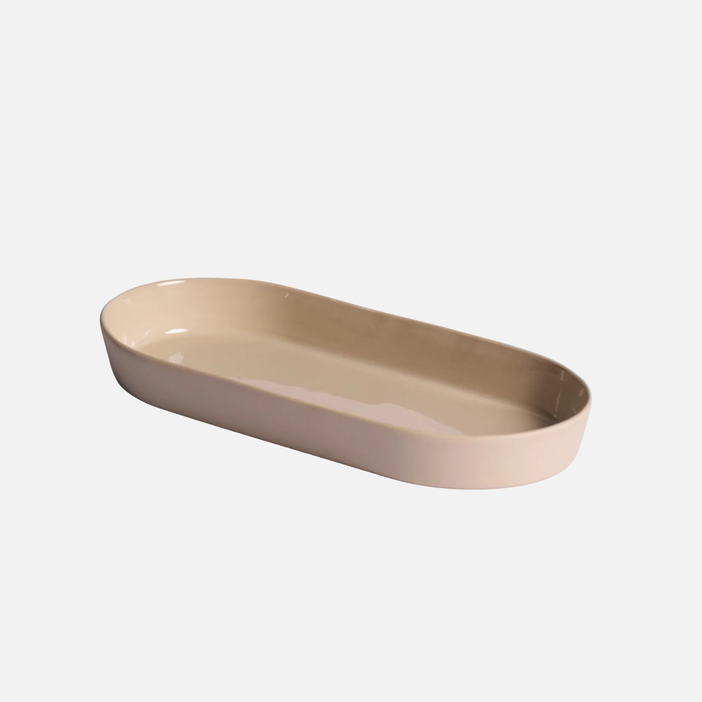Beige ceramic dish 