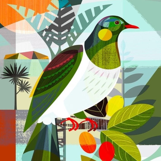 Ellen Giggenbach NZ Kereru Summer Boxed Print