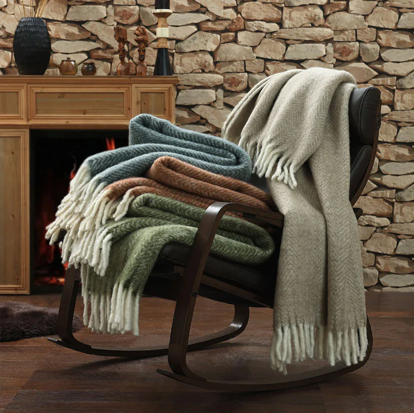 NZ Wool Throw Chestnut