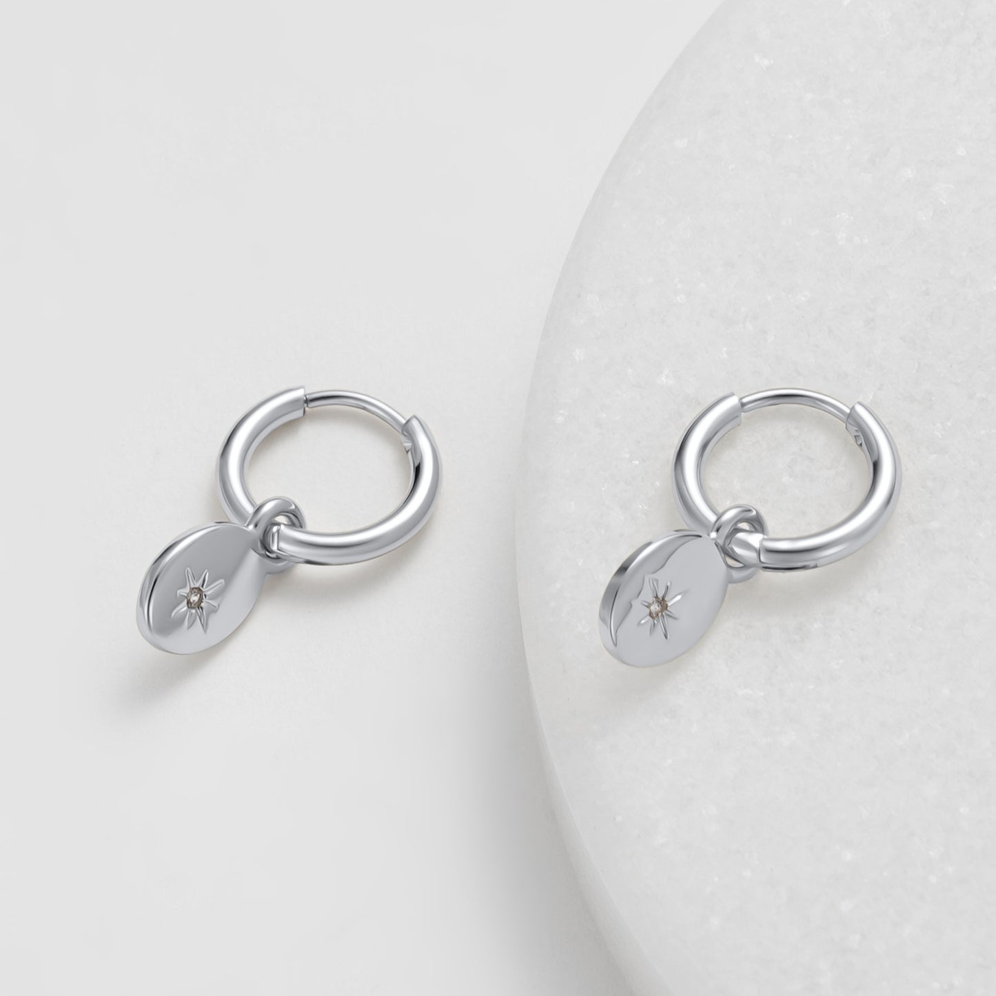 Zafino Nala Hoop Earrings Silver