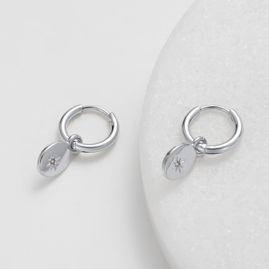 Zafino Nala Hoop Earrings Silver